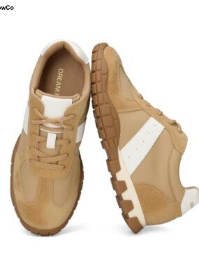 Retro Fashion Sneakers Double Lace Platform Casual Walking Tennis Shoes